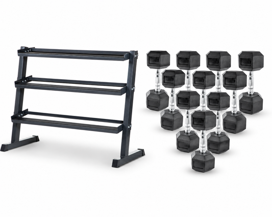 TF Hex Dumbbellset 1 Rack 2-20kg
